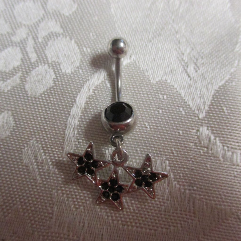 Dangle Crystal Star Belly Ring Dangle Crystal Star Belly Ring